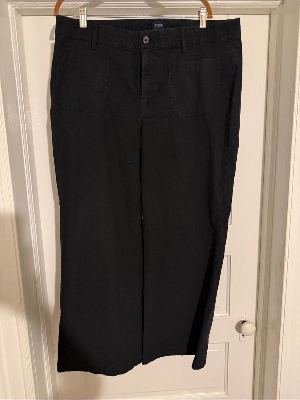 J. Crew Wide-Leg Pants in Black
